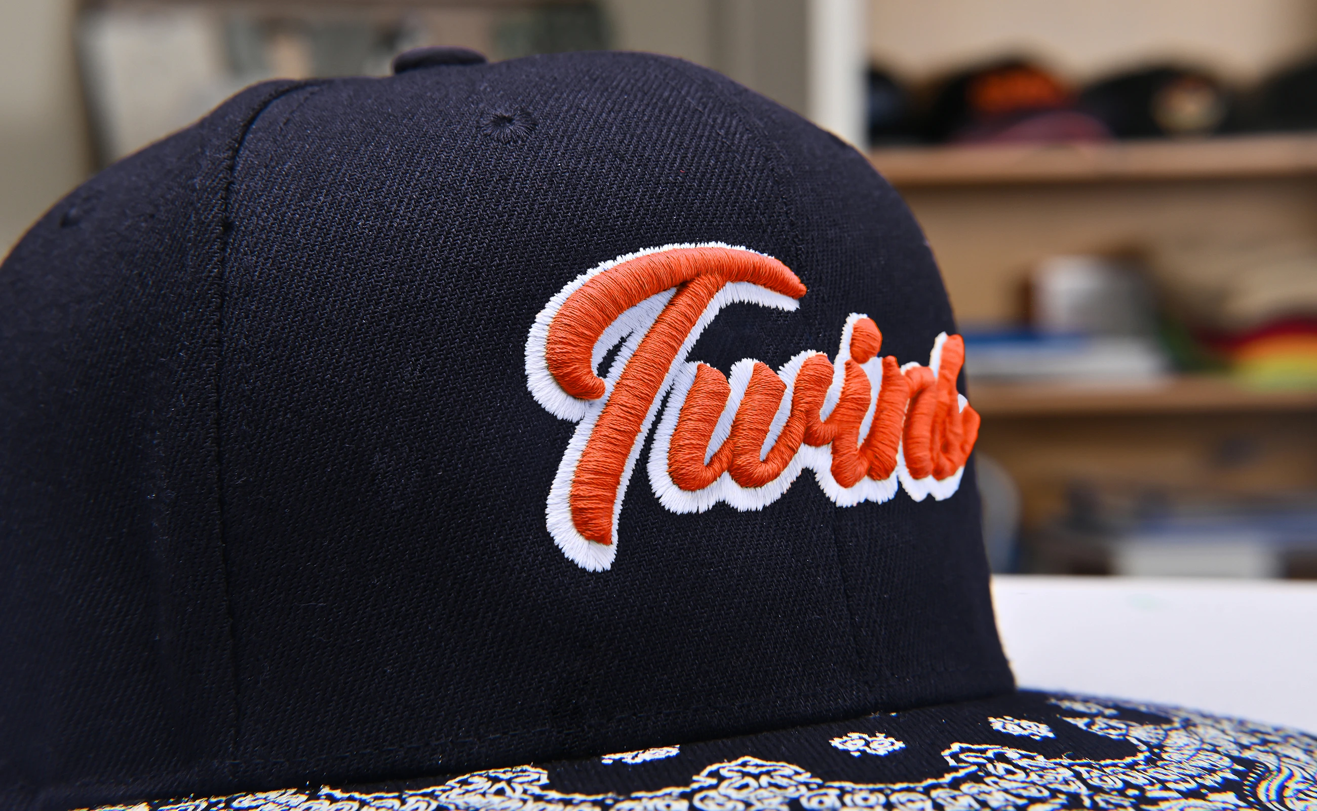 5mm foam hat embroidery created with a BAi embroidery machine.